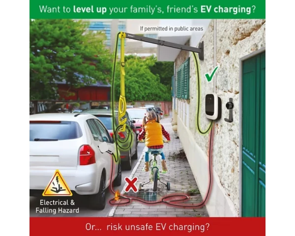 BARKAN EV80WM zidni nosač kabla za punjenje električnih vozila 80cm 