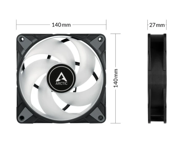 ARCTIC P14 PWM PST A-RGB 140mm ventilator crni (ACFAN00239A) 