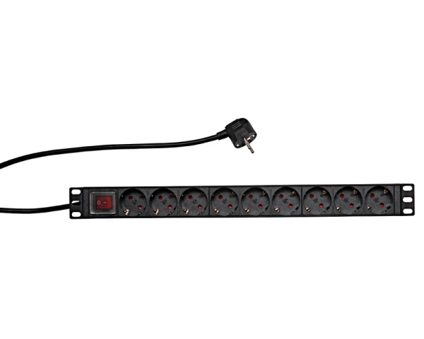 MAXPRO LINE Napojna letva 19 inča, 9 mesta, 16A 