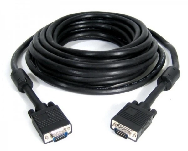 E-GREEN Kabl VGA D-sub MM 20m HQ feritno jezgro crni 