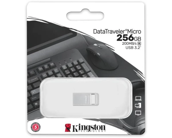KINGSTON 256GB DataTraveler Micro USB 3.2 flash DTMC3G2256GB srebrni 