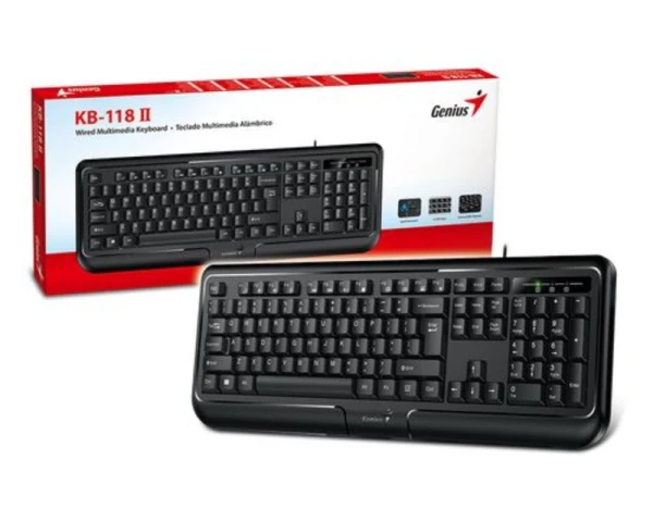 GENIUS KB-118 II USB US crna tastatura 