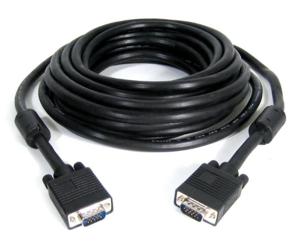E-GREEN Kabl VGA D-sub MM 10m HQ feritno jezgro crni 