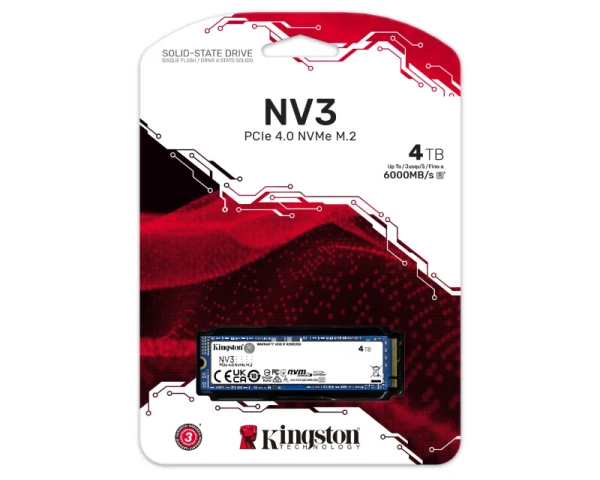 KINGSTON 4TB M.2 NVMe SNV3S4000G series NV3 SSD 