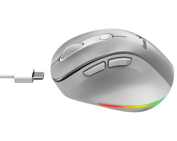 GENIUS Ergo 9000S Pro Silver USB Bežični sivi miš 