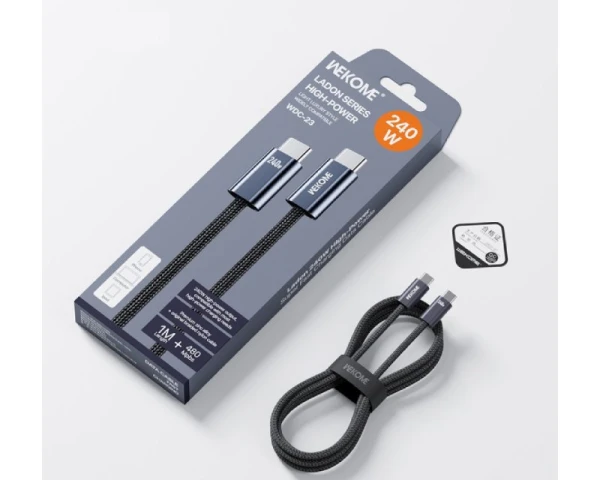 WEKOME WDC-23 Kabl 3.1 USB tip C MM 1m za Super brzo punjenje 240W480Mbps, crni 