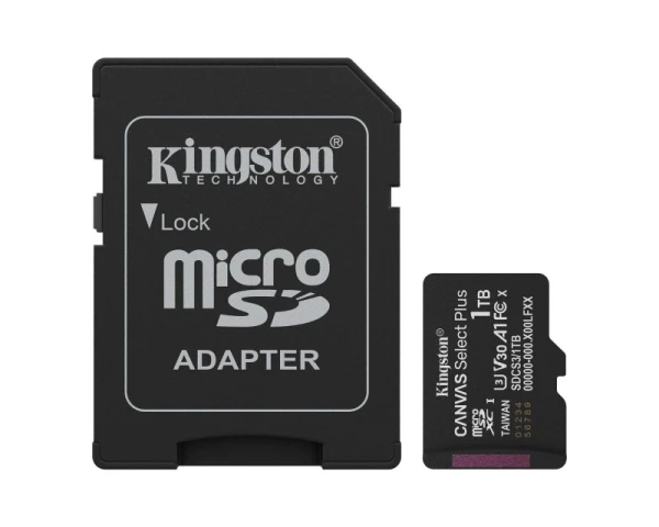 KINGSTON Memorijska kartica U1 V10 SDXC 1TB Canvas Select Plus G3 150R SDCS31TB + adapter 