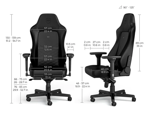 NOBLECHAIRS HERO Gaming stolica crna 