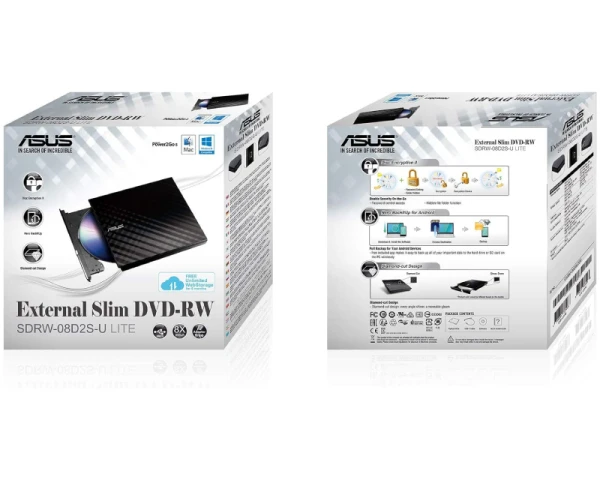 ASUS SDRW-08D2S-U LITE DVD±RW USB eksterni rezač crni 