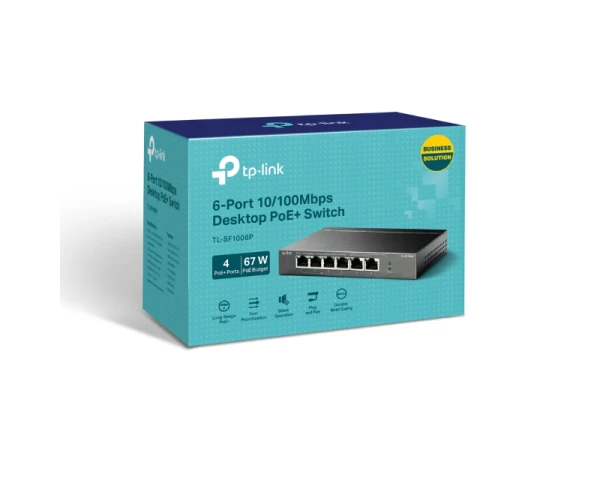 TP-LINK TL-SF1006P PoE switch 6 porta(4 poe+2) 