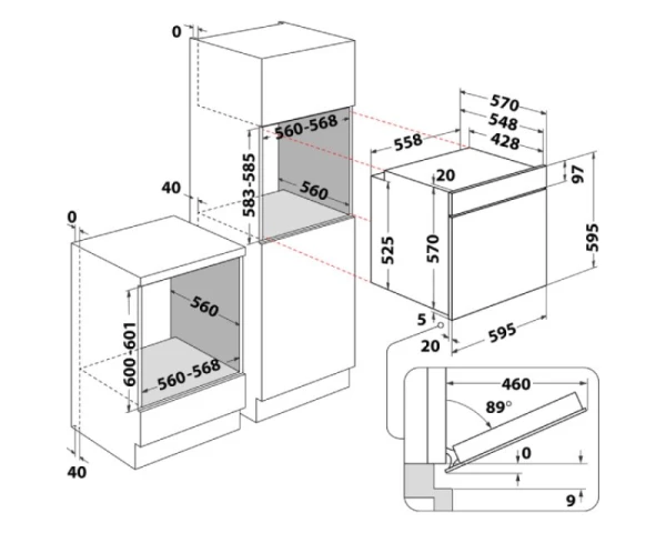 WHIRLPOOL OMK58HU1X ugradna rerna 