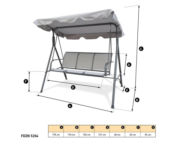 FIELDMANN FDZN 5204 Baštenska stolica za ljuljanje 