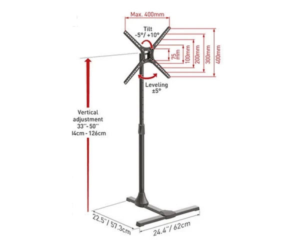 BARKAN FS310T LCD TV podni nosač od 13 do 65 inča 