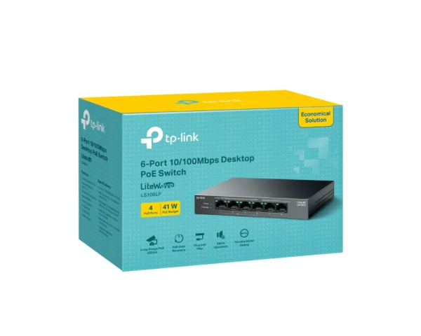 TP-LINK LS106LP 6-port 10100mbps Desktop switch 