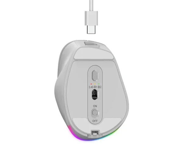 GENIUS Ergo 9000S Pro Pearl White USB Bežični Pine Wood miš 