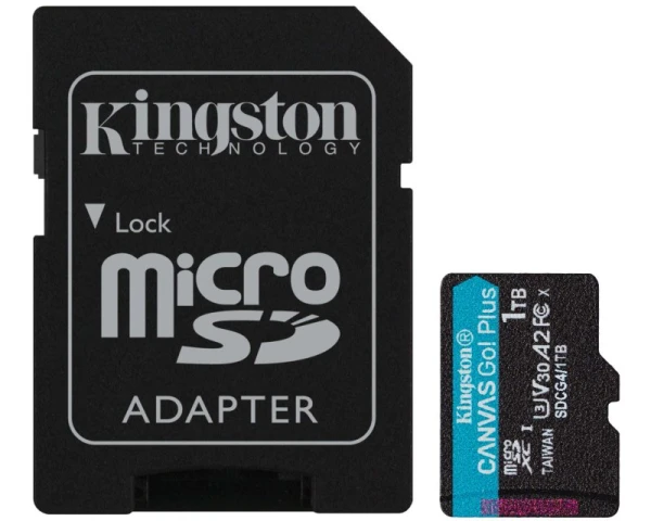 KINGSTON Memorijska kartica U3 V30 microSDXC 1TB Canvas Go Plus 200MBs A2 + adapter SDCG41TB 