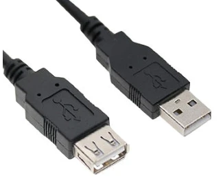 E-GREEN Kabl USB A - USB A MF (produžni) 1.8m crni 