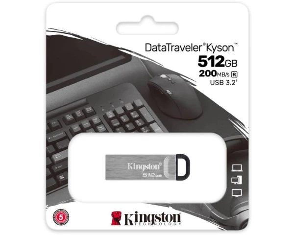 KINGSTON 512GB DataTraveler Kyson USB 3.2 flash DTKN512GB sivi 