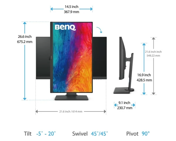 BENQ 27 inča PD2705Q QHD 2560x1440 IPS dizajnerski monitor 