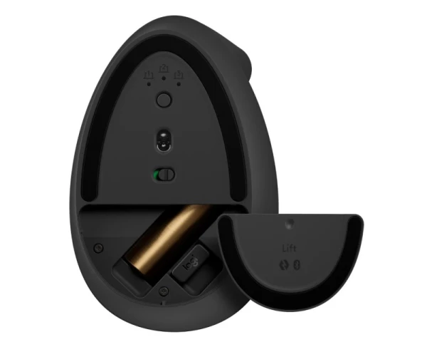 LOGITECH Lift Vertical Ergonomic Wireless crni miš 