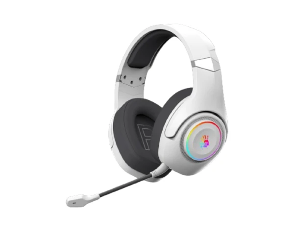 A4 TECH GR270 Bloody 7.1 Virtual Surround 3-IN-ONE RGB Gaming Wireless + wired bele slušalice 