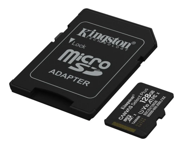 KINGSTON Memorijska kartica U1 V10 SDXC 128GB Canvas Select Plus G3 150R SDCS3128GB + adapter 