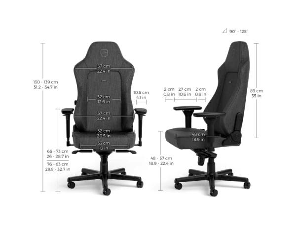 NOBLECHAIRS HERO TX Gaming stolica antracit 