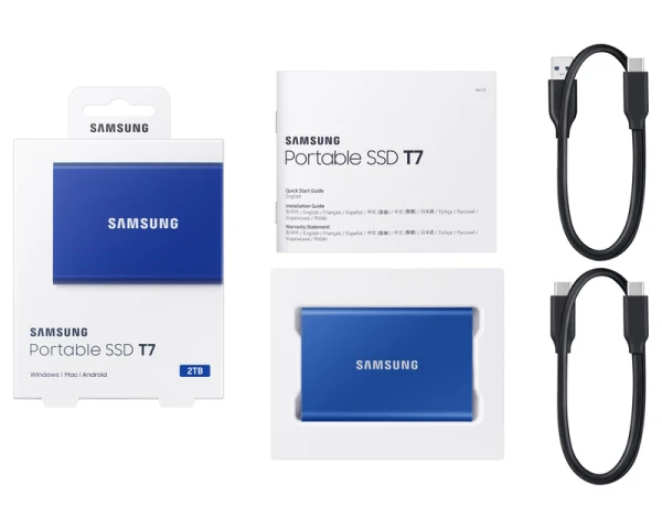 SAMSUNG Portable T7 2TB plavi eksterni SSD MU-PC2T0H 