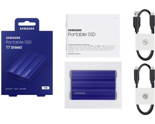 SAMSUNG Portable T7 Shield 1TB plavi eksterni SSD MU-PE1T0R 