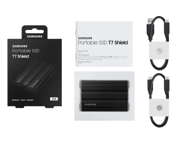 SAMSUNG Portable T7 Shield 2TB crni eksterni SSD MU-PE2T0S 