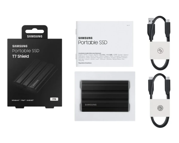 SAMSUNG Portable T7 Shield 1TB crni eksterni SSD MU-PE1T0S 