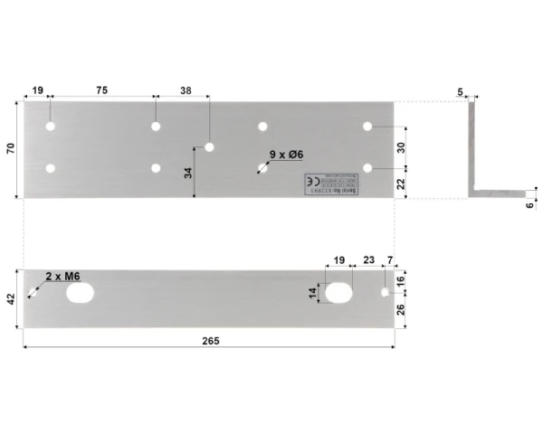 DAHUA_ ASF500L Nosač za magnetnu bravu 