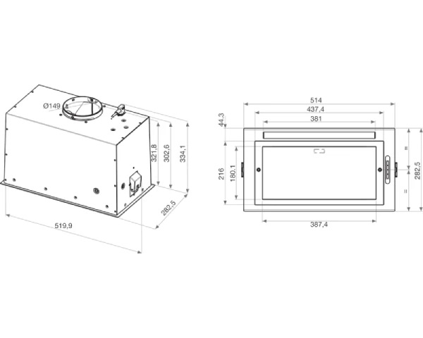WHIRLPOOL WCT3 63F LTX ugradni aspirator 