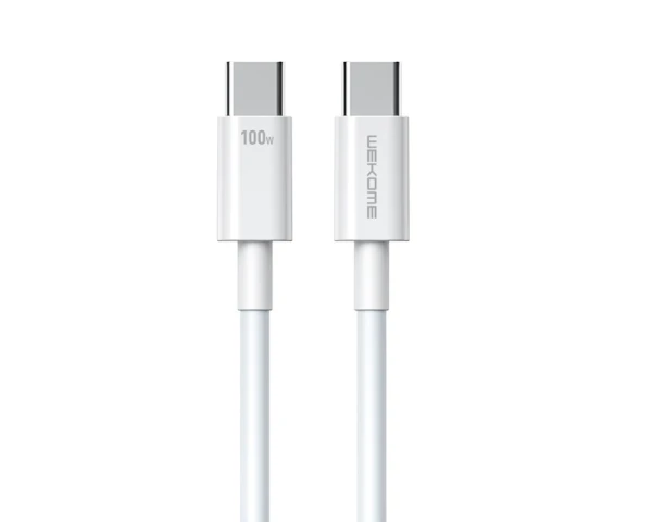 WEKOME WDC-182 Kabl 3.1 USB tip C MM 1m, za Superbrzo punjenje 100W480Mbps, beli 