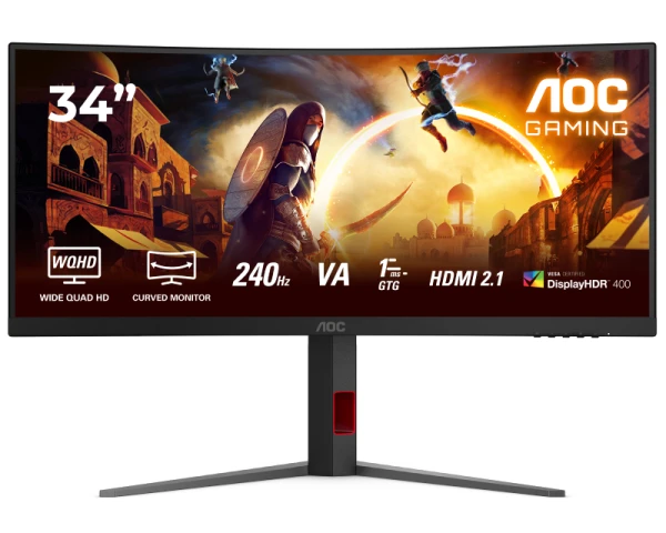 AOC 34 inča CU34G4Z WQHD 3440x1440 Fast VA 240 Hz zakrivljeni gaming monitor 
