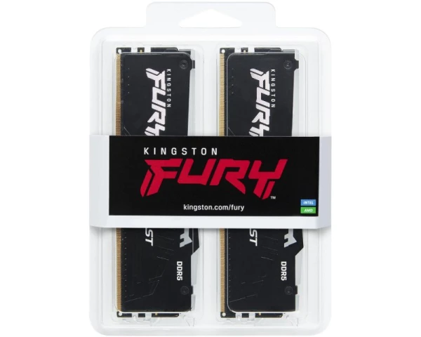 KINGSTON DIMM DDR5 128GB (2x64GB kit) 5600MTs KF556C40BBAK2-128 FURY Beast Black RGB EXPO 