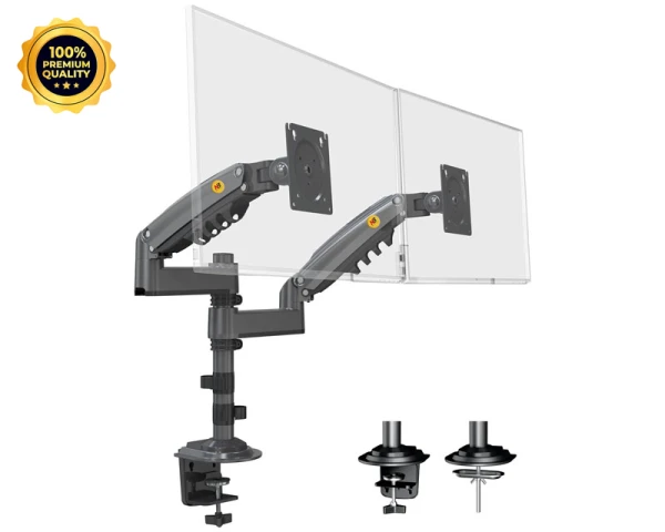 NORTH BAYOU H180 stoni nosač za dva monitora mat crni 17-27 inča 