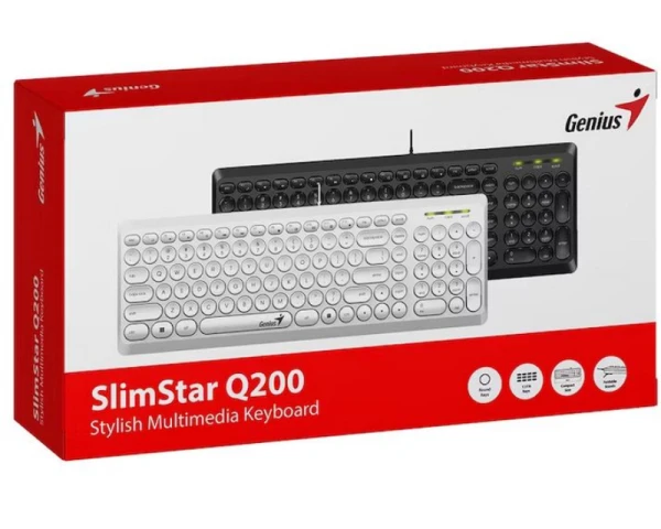 GENIUS Slimstar Q200 USB YU bela tastatura 
