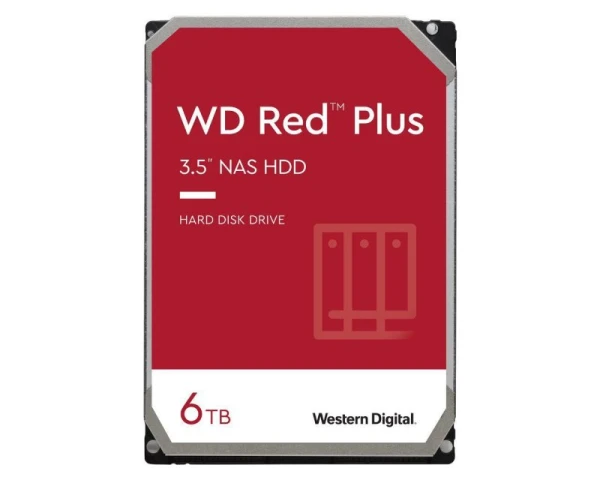 WD 6TB 3.5 inča SATA III 256MB IntelliPower WD60EFPX Red Plus hard disk