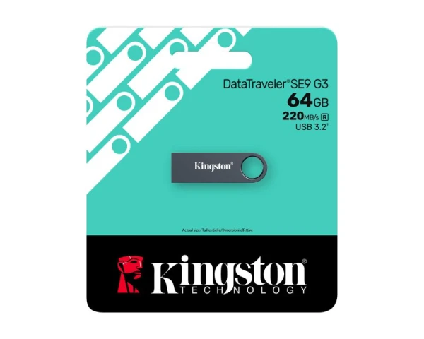 KINGSTON 64GB DataTraveler SE9 G3 USB 3.2 Gen1 KE-U2X64-1AC 