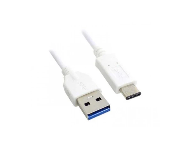 E-GREEN Kabl 3.0 USB A - USB 3.1 tip C MM 1m, za Superbrzo punjenje, 120W, 20V, 6A, beli 