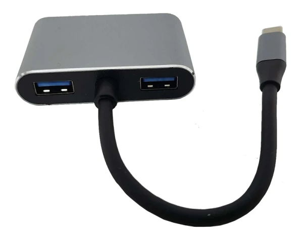 FAST ASIA Adapter-konvertor TIP C na 2xUSB 3.0+TIP C+RJ45 
