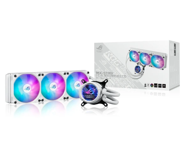 ASUS ROG STRIX LC III 360 ARGB LCD WHT vodeno hlađenje belo 