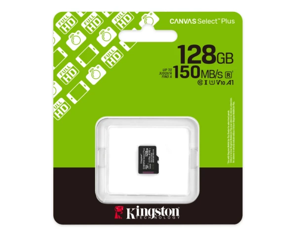 KINGSTON Memorijska kartica U1 V10 SDXC 128GB Canvas Select Plus G3 150R A1 SDCS3128GBSP 