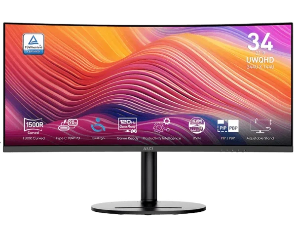 MSI 34 inča Modern MD342CQP UWQHD 3440x1440 VA 120Hz zakrivljeni monitor 
