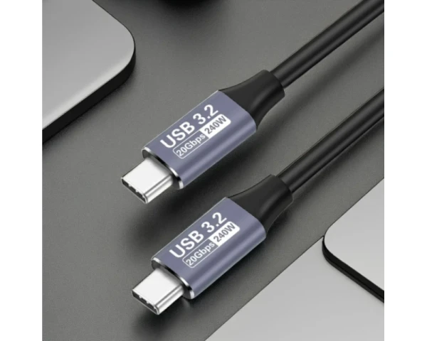FAST ASIA Kabl USB 3.2 na USB 3.2 8K60 Hz, 20Gbps, 240W 1m, crni 