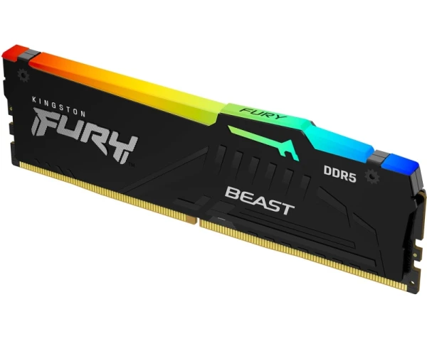 KINGSTON DIMM DDR5 16GB 5600MTs KF556C40BBA-16 Fury Beast Black RGB XMP 