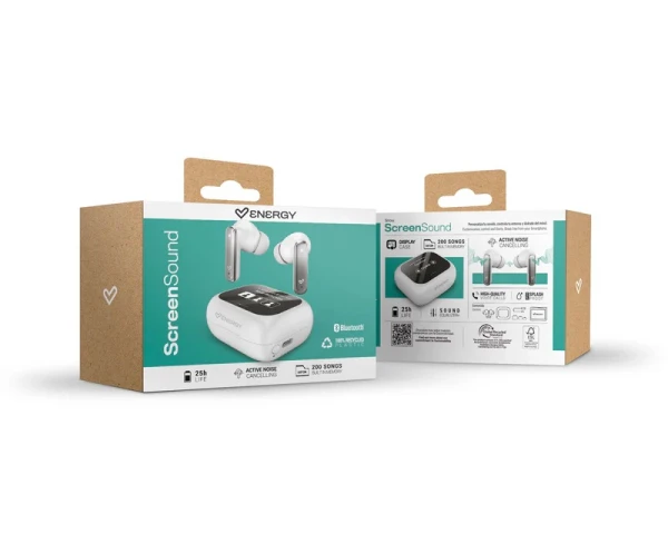 ENERGY SISTEM Snow ScreenSound True Wireless slušalice bele (M45988) 