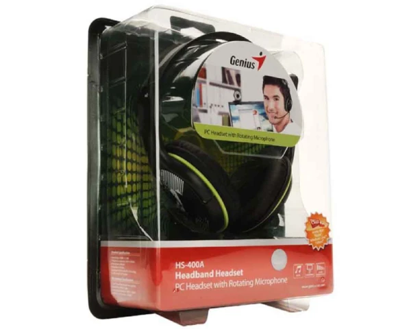 GENIUS HS-400A Green slušalice sa mikrofonom 