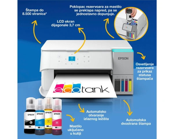 EPSON L4366 EcoTank wireless multifunkcijski inkjet štampač beli 